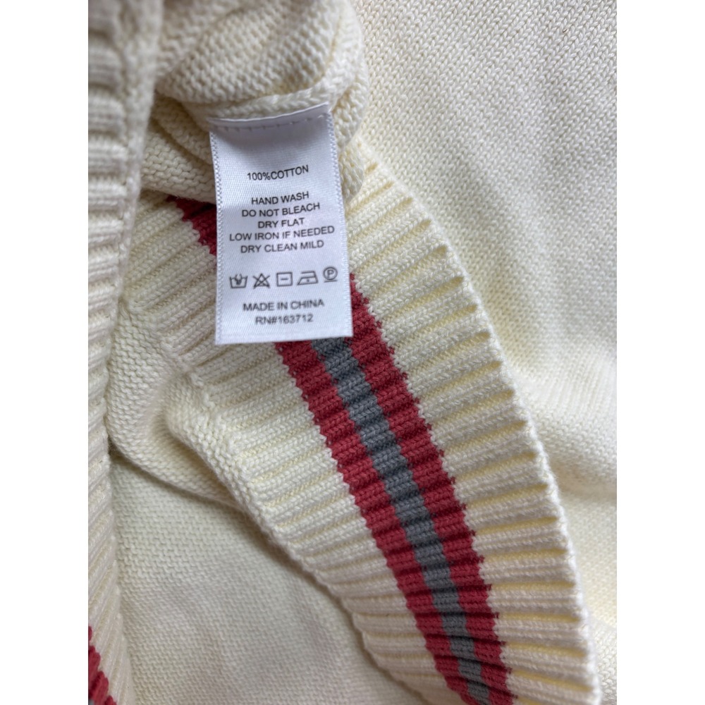 The Wild Collective Chicago Bulls Mens‎ Large Cream Cotton Knit Graphic Sweater - Picture 7 of 7